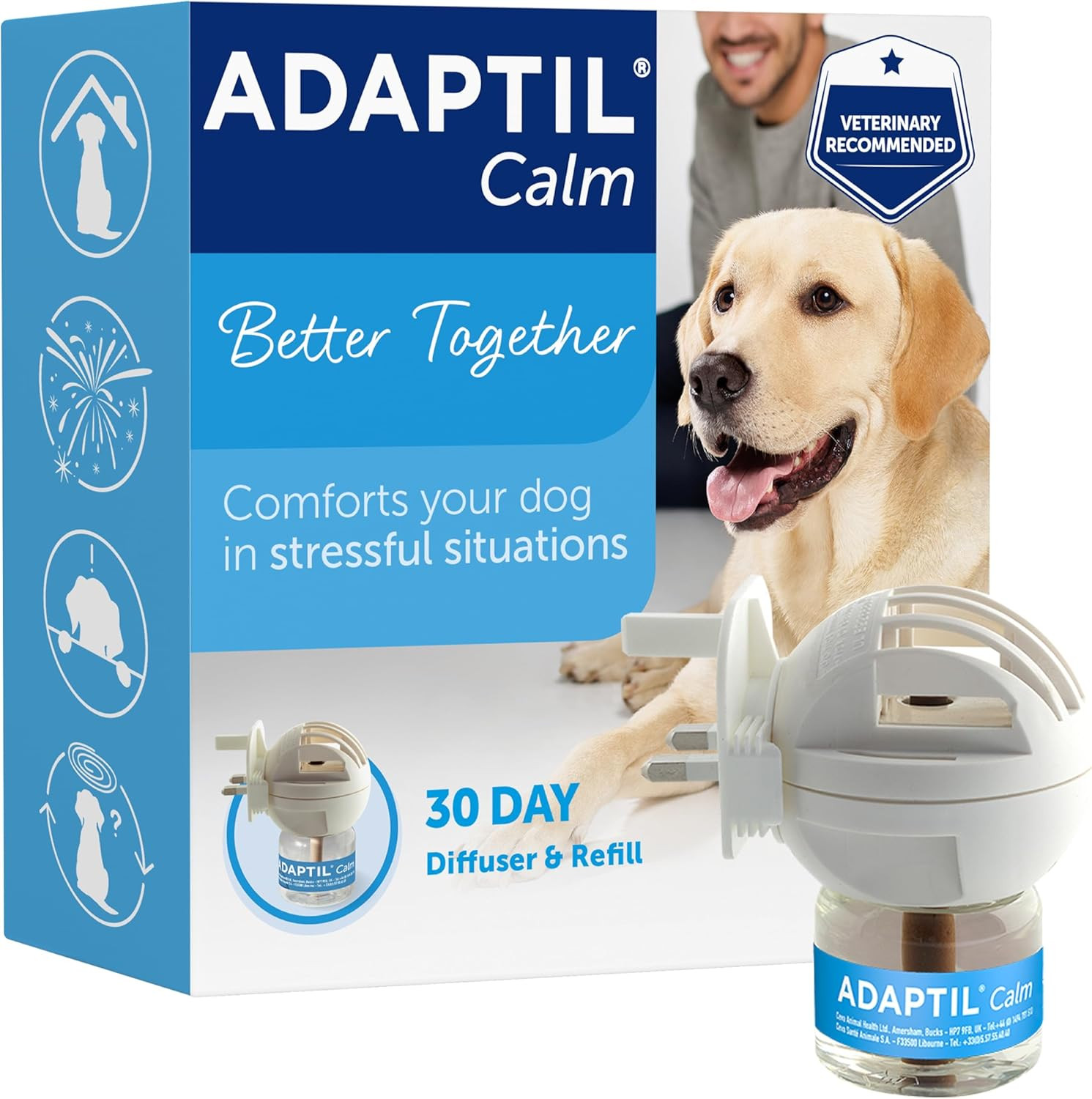 Adaptil Calm Home Diffuser for Dogs with 30 Day Refill, Adaptil Dog Calming Plug