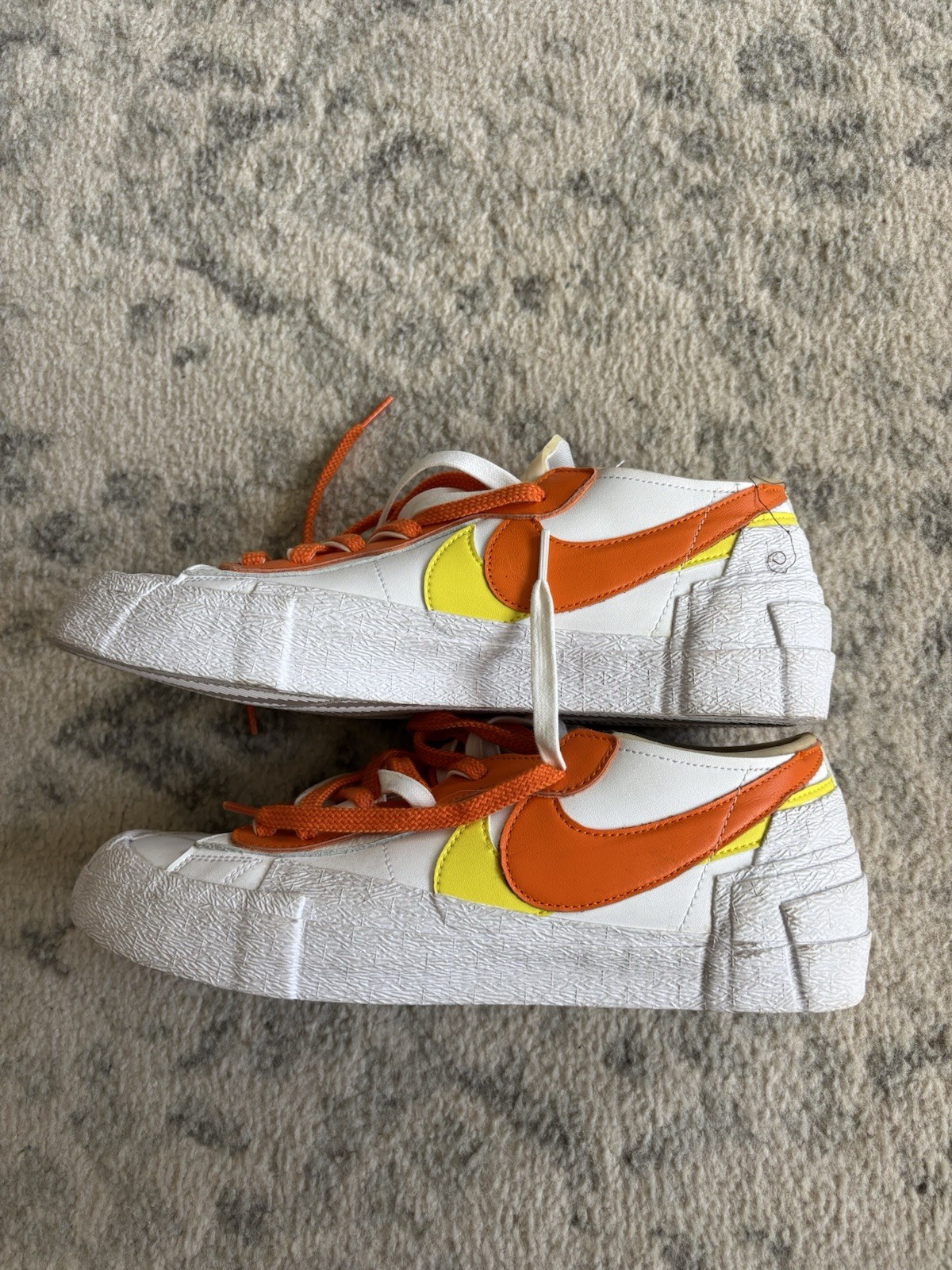 SACAI X NIKE Taglia 10 5 Blazer Nike sacai x basso arancione e giallo
