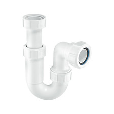 Mcalpine ASA10 1-1/4" Telescopic Basin P Trap 32mm 1.25" Adjustable Inlet Basin