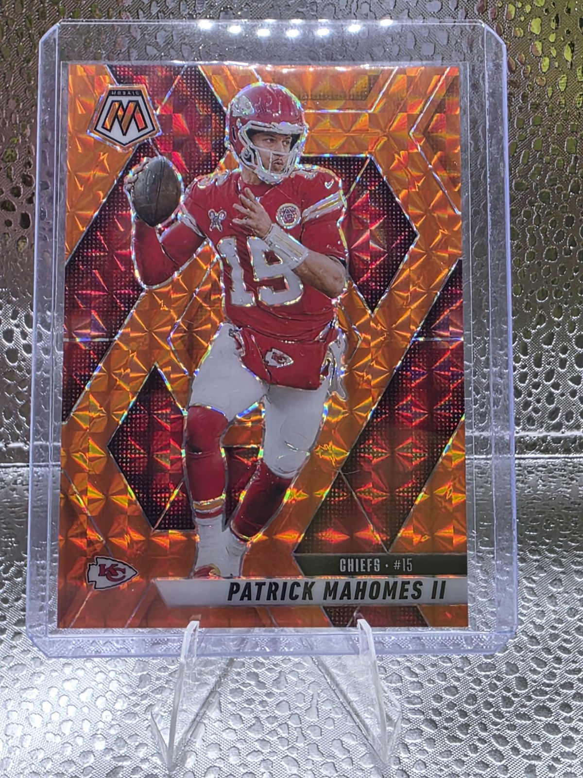 Patrick Mahomes II 2025 Panini Mosaic Orange Prizm 125/199 KC Chiefs 200