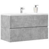 Waschbeckenunterschrank Betongrau 90X38,5X45 Cm Holzwerkstoff