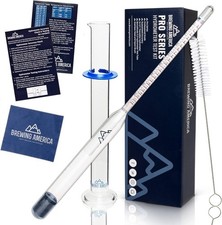 Brewing Hydrometer Alcohol Tester Kit: USA-Made Beer Wine American-Made...
