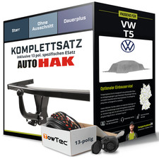 Für VW T5 Kasten,Bus Anhängerkupplung starr +eSatz 13pol 09.2009-08.2015 ABE