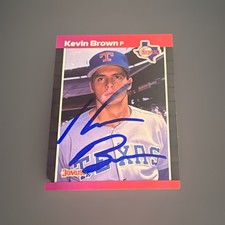Kevin Brown Signed 1989 Donruss Autograph #613 Baseball Card Texas Rangers Auto