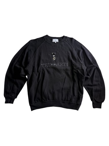 Trussardi, Vintage Trussardi Made in Italy Embroidered Logo Sweatshirt