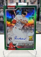 2026 Topps Roman Anthony #/99 Green Foil Real One Rookie Auto RC Red Sox🔥 🔥