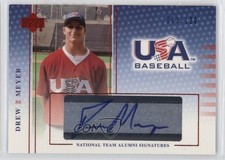 2005 USA Baseball National Team Alumni Signatures Blue Ink Drew Meyer Auto ok2