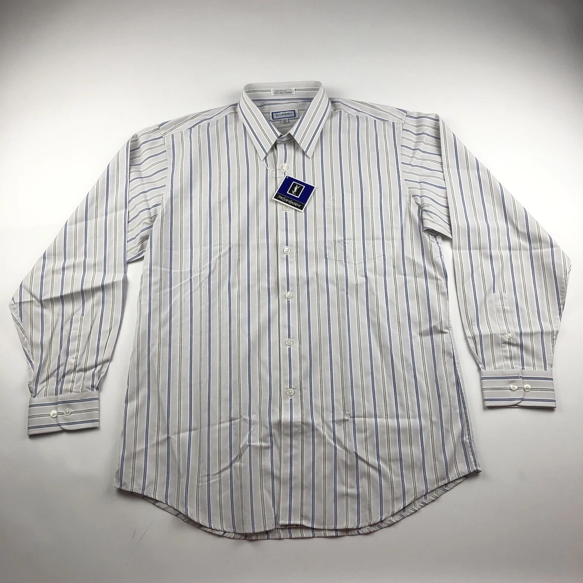 Vintage YSL Yves Saint Laurent Stripe Button Shirt