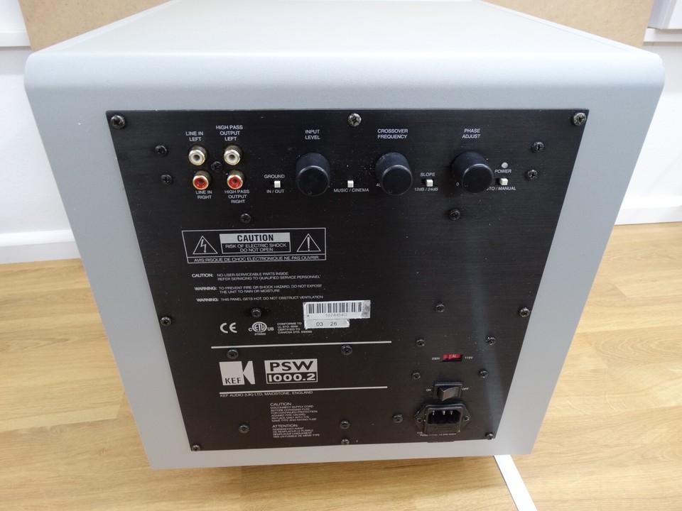 KEF PSW1000.2 Subwoofer 100 W Silver eBay