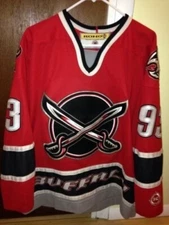 DOUG GILMOUR Mens XL BUFFALO SABRES MIK AUTHENTIC HOCKEY JERSEY Red