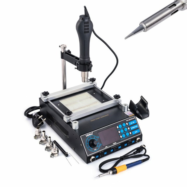 Stazione Saldatura E Aria Calda YIHUA 995D+ EVO - 2-in-1 Con Display LCD, Pinzette E Accessori