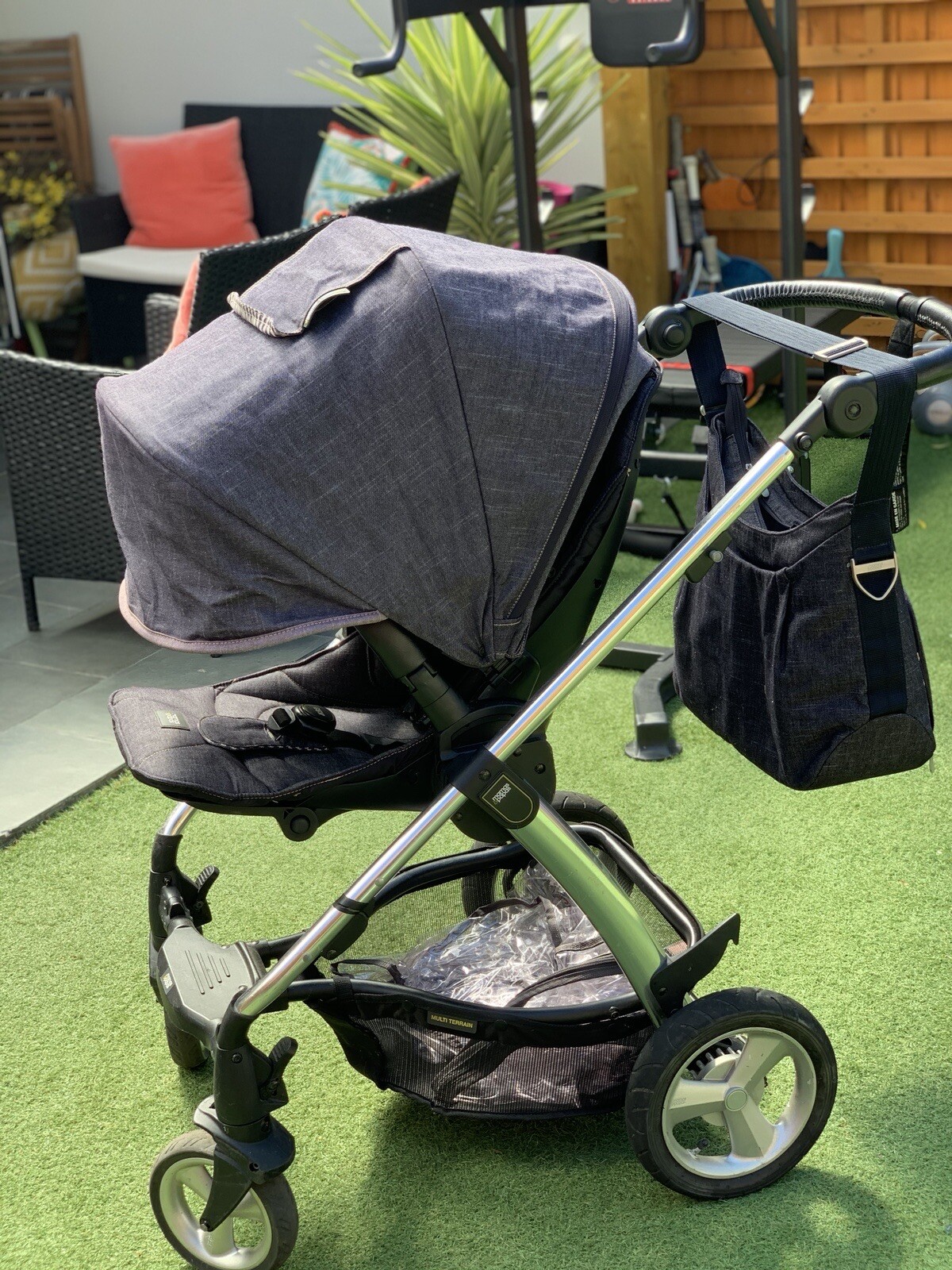 Mamas Papas Sola2 mtx Denim Pushchair Pram Stroller Adaptors