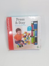 Infantino Press Stay Sensory Blocks Full Set of 24 Blocks 6M Very Clean