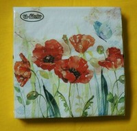 20 Servietten Klatschmohn Wiese Schmetterling 1 Packung Ovp Mohn Motivserviette