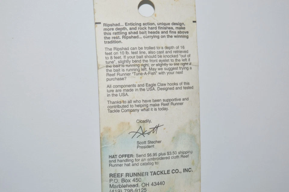 Señuelo Reef Runner Ripshad 2" Trolling 16' o Casting 8' Crankbait Perch Foto 3 de 4