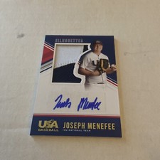 JOSEPH MENEFEE 2018 STARS & STRIPES 18U SILHOUETTES PATCH AUTO /25 Rookie