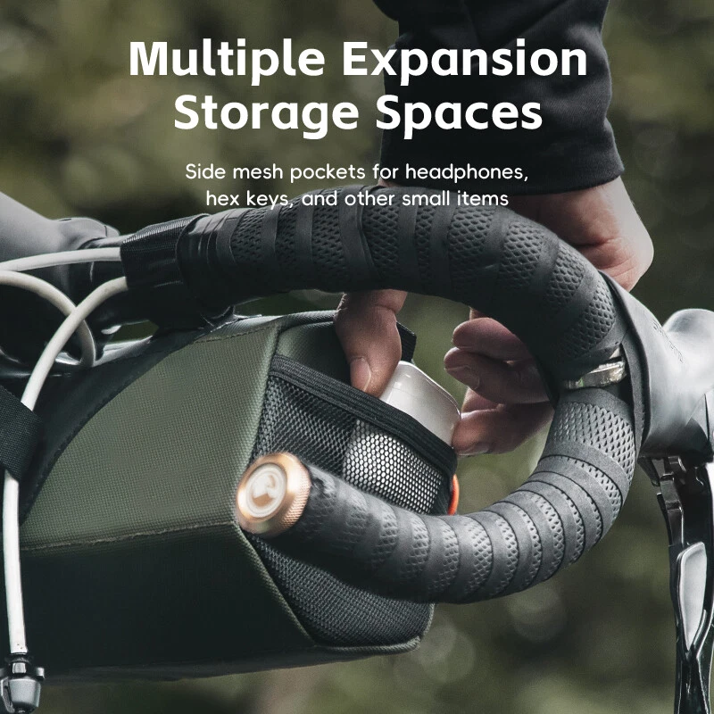 ROCKBROS Cycling Front Bag Portable MTB Road Bike Handlebar Bag 2.2L Reflective - Image 4 of 4