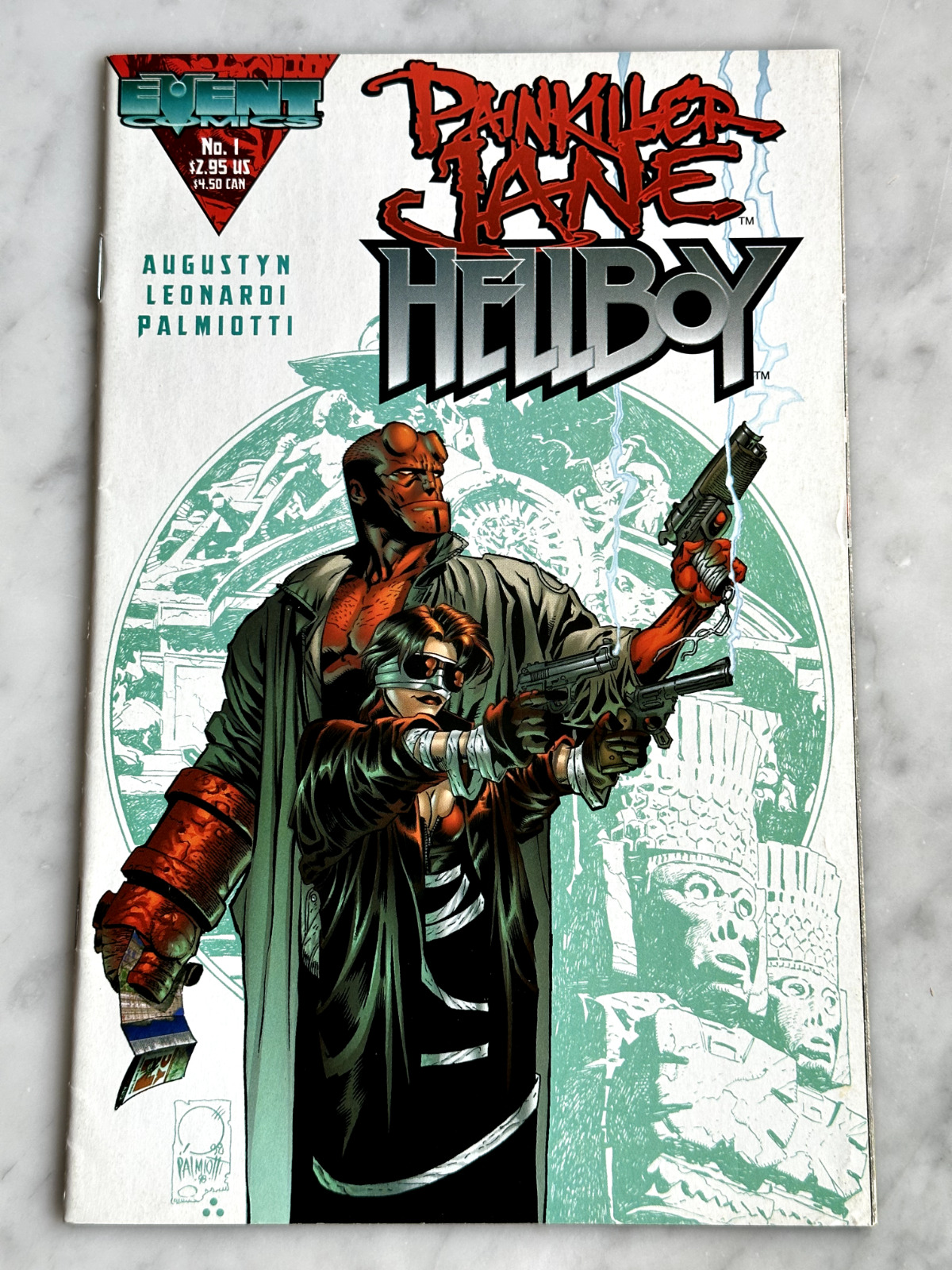 Painkiller Jane / Hellboy #1 AWESOME Crossover in HG! (Event Comics, 1998)