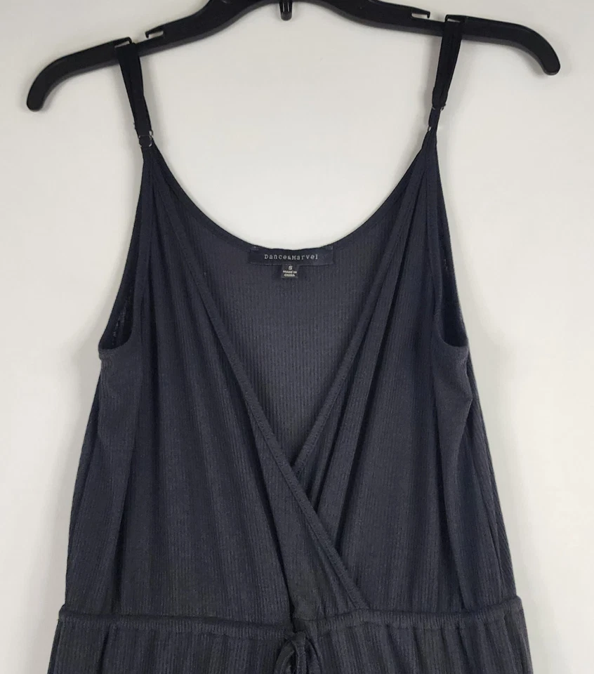 Mono Dance & Marvel para mujer pequeño negro acanalado elástico puños tobillo dividido Foto 3 de 4