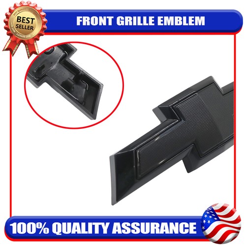 NEW Front Grille Only Bowtie Emblems Gloss Black Fit Chevrolet - Foto 2