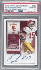 NELSON AGHOLOR 2015 CONTENDERS USC COLLEGE SP VARIATION AUTO RC PSA 10 POP 1/1