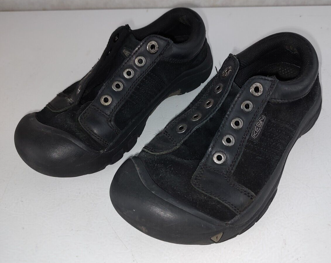 Scarpe Keen Youth taglia 3 nere stringate in pelle 9628 NO LACCI usate