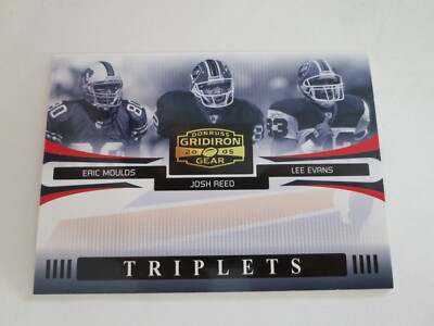 2005 Gridiron Gear Triplets Moulds / Reed / Evans Card #T-14 #683/1000