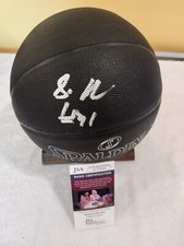 SADDIQ BEY signed Spalding basketball JSA COA HEAT