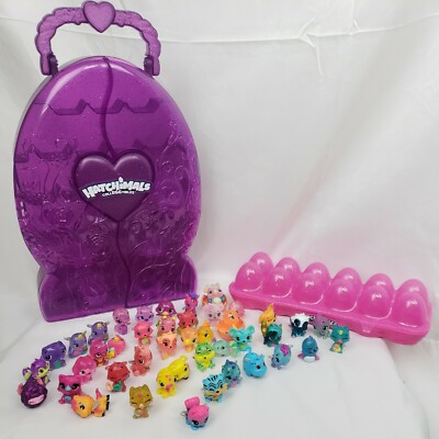 Hatchimals Toy Lot 43 Animal Figures Carry Case Colleggtibles Carton Spin Master