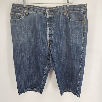 Mens Red Monkey Blue Denim Shorts Size 44