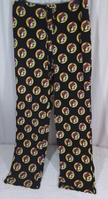 Buc-ees Pajama Pants Adult Medium Black All Over Print Logo Drawstring Bucees