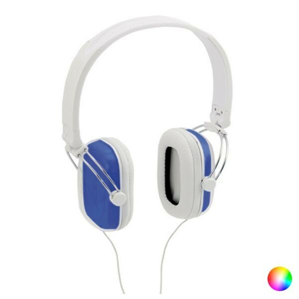 Casque audio filaire rétractable bleu - Écouteurs arceau pliables pour smartphone