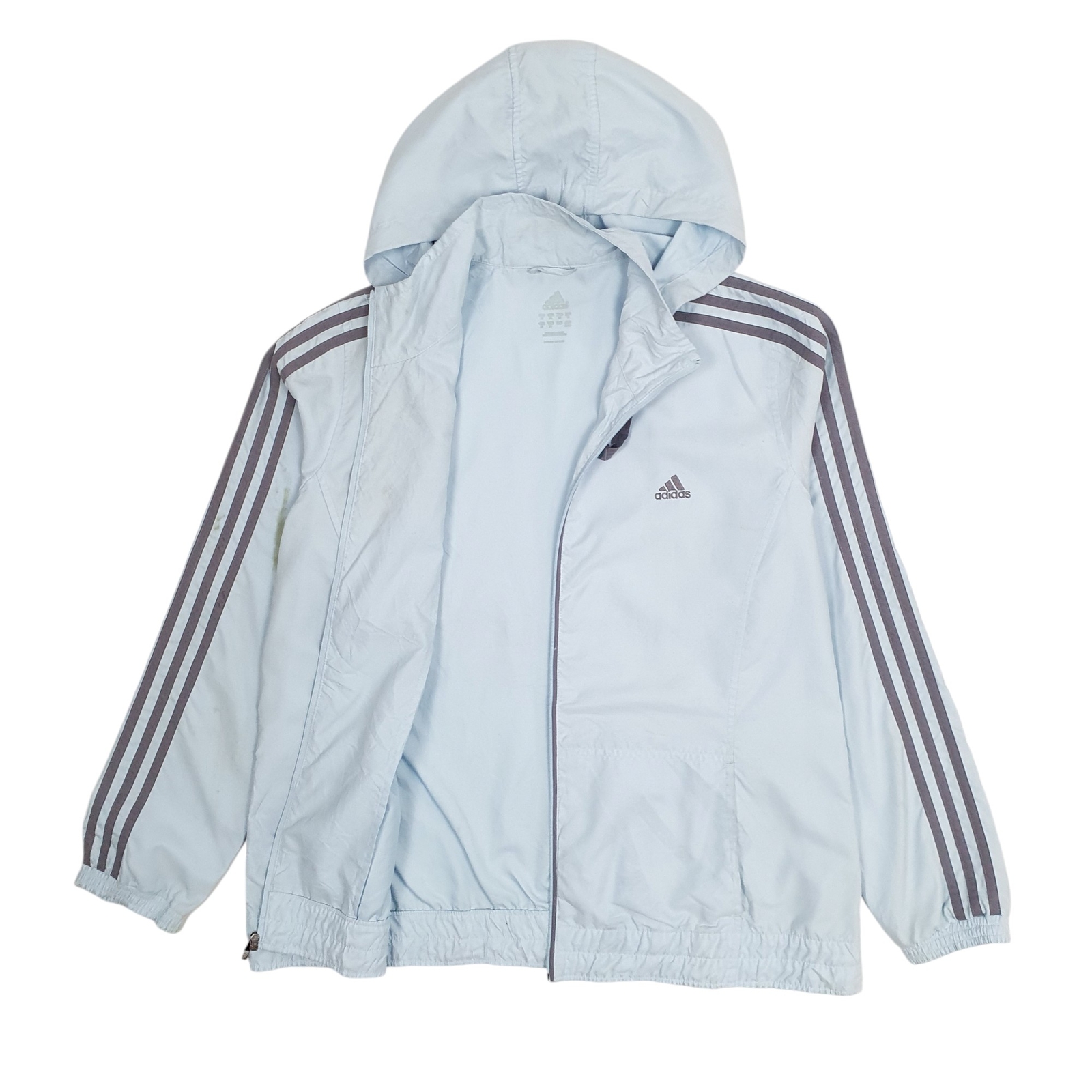 ADIDAS Windbreaker Jacket Coat Hoodie Womens XL image 2