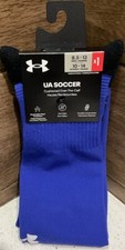 Under Armour Socks UA Over The Calf Cushioned Soccer Royal Blue - Mens 8.5 - 13