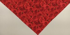 Dog Bandana, Scarf, Tie On, Valentine's Day, Red Roses, M, L