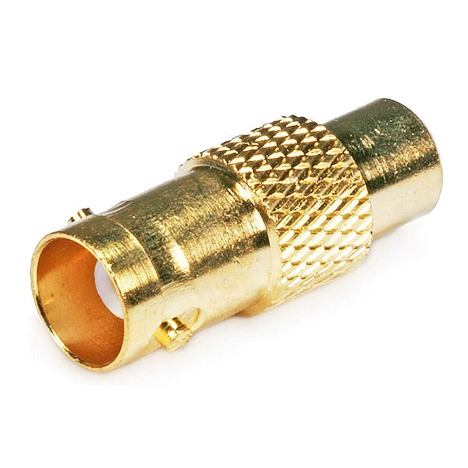 6 Pcs BNC Female to RCA Female Coax Coaxial Adapter CCTV Video Connector Gold - Image 3 of 3