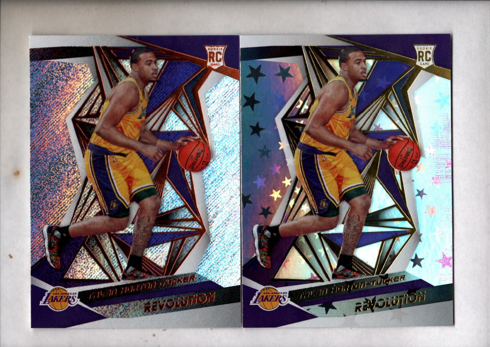 Talen Horton-Tucker 2019-20 Panini Revolution Astro + Base RCs (Corner Wear)