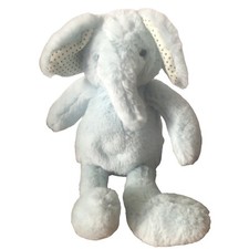 Manhattan Toy Light Blue Elephant Plush Stuffed Animal Polka Dot Ears 13" Lovey