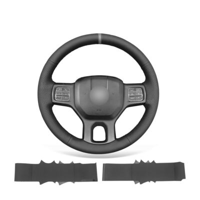 Hand-sewn Artificial Leather Steering Wheel Cover for Dodge Ram 1500 3500 2013-
