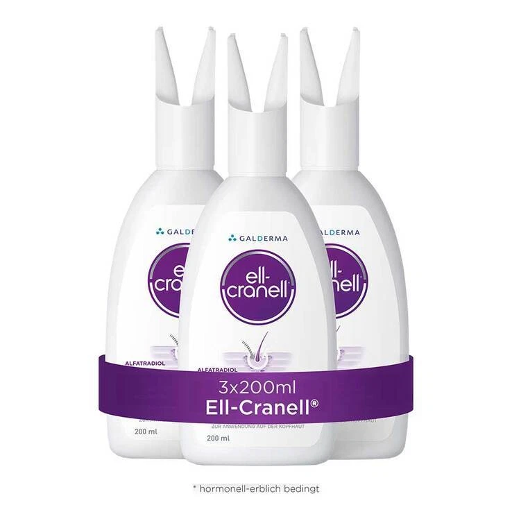 Ell-Cranell bei hormonell-erblich bedingtem Haarausfall · 3X200 ml · PZN 1562181