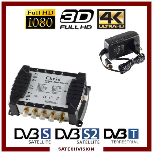 Multiswitch 5/8 Gold distributeur satellite et TNT pour 8 receveurs TV