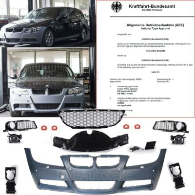 Titansilber 354 Sport Stoßstange vorne PDC/SRA für BMW E90 E91 bj. 05-08 +ABE*