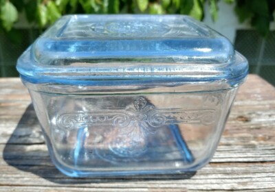 Vintage Fire King Sapphire Blue Philbe Glass Refrigerator Dish | eBay
