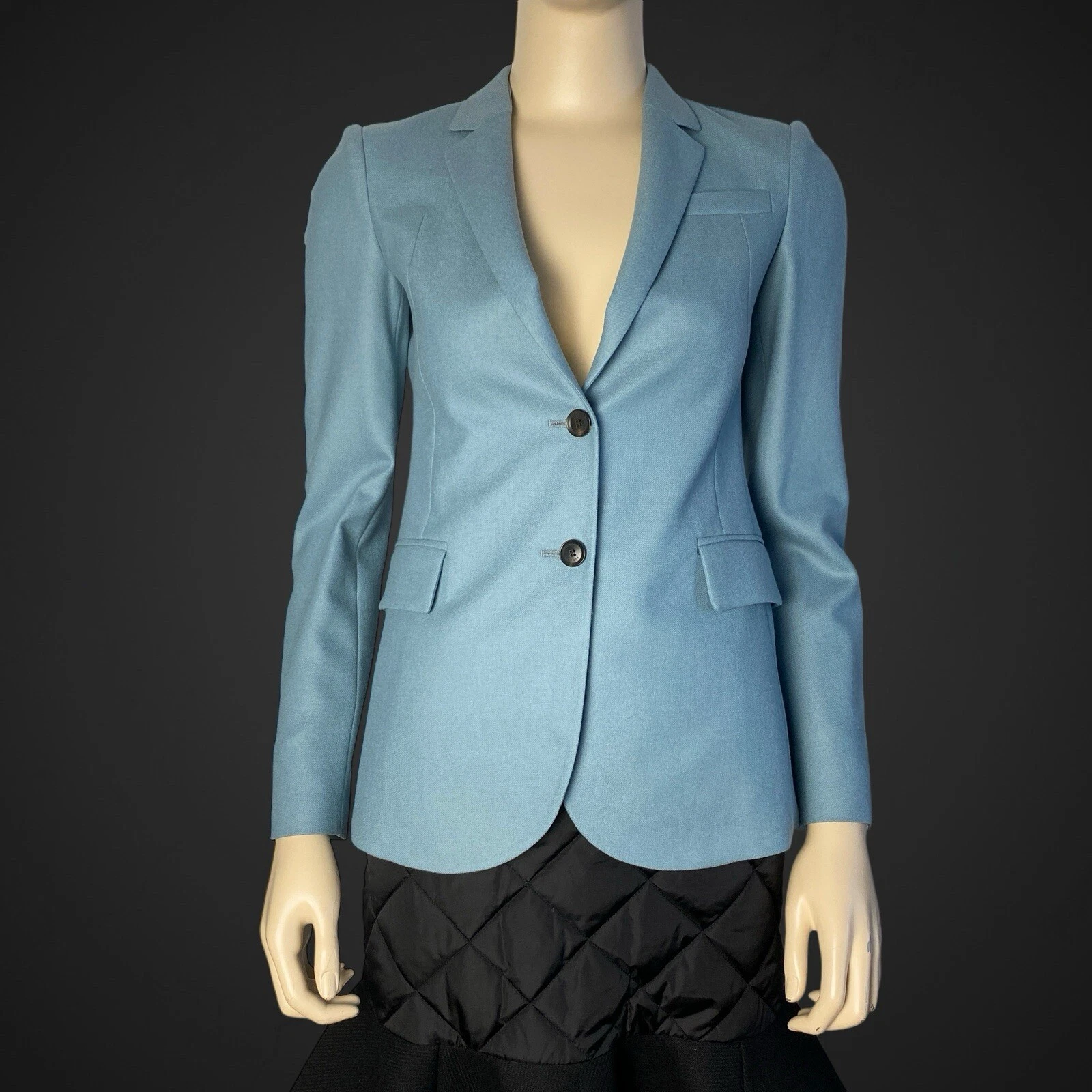 Giacca blazer Gucci vintage donna lana blu chiaro taglia 38 XS