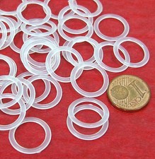 50 St&uuml;ck H&auml;kelringe flach 15mm Kunststoffringe