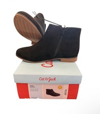 Cat  Jack Kids Girls Opal Side Zipper School Fashion Boots Black Size 1