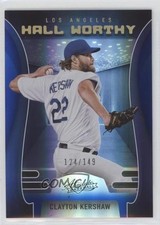 2022 Panini Absolute Hall Worthy Spectrum Blue 124/149 Clayton Kershaw #HW-5 n0c
