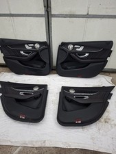 T&uuml;rverkleidung Mercedes C Klasse AMG W205 Kombi Verkleidung Kunstleder Rote Naht