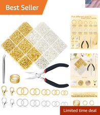 Jewelry Making Kit 2400pcs Jump Rings Pliers Clasps Tools for Necklaces Earrings
