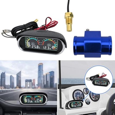 Umfassendes 2in1 Auto Meter Messgerät für Spannungs- und Temperaturmessungen